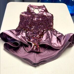 Sparkling Purple/Pink Kids Dance Costume Sz M